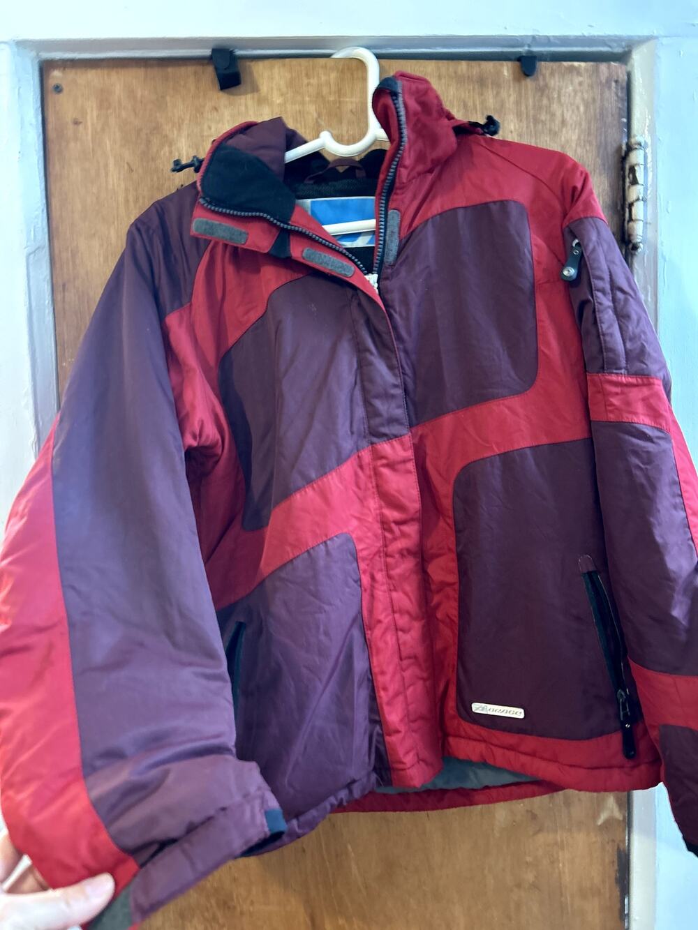 Orage Air Project Colorblock Ski Jacket - Red & Burgundy - Size M